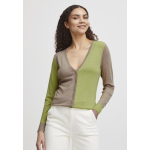 Кардиган b.young BYMMPIMBA VNECK, цвет celery green mix