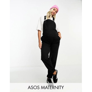 Черный джинсовый комбинезон ASOS DESIGN Maternity