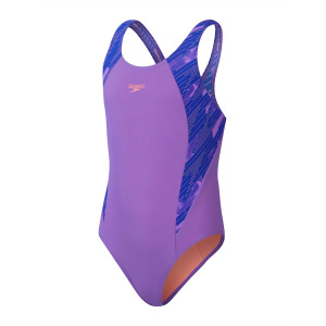 Цельный купальник Speedo GIRLS HYPER BOOM SPLICE MUSCLEBACK, фиолетовый