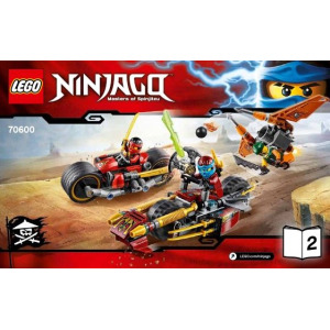 LEGO Ninjago, кубики погони на мотоцикле, 70600