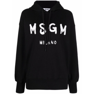 MSGM худи с логотипом, черный