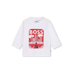 BOSS Kidswear футболка с логотипом, белый