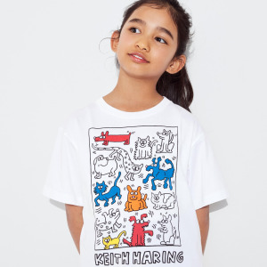 Футболка UNIQLO Ny Pop Art Ut с графикой, белый