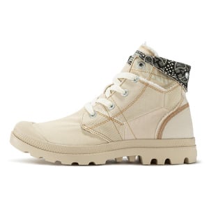 Pampa Canvas Shoes Unisex High-top бежевый/черный Palladium