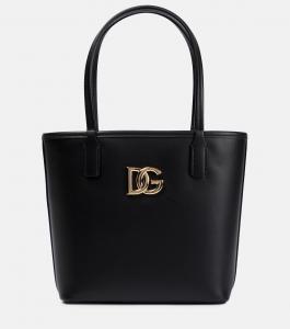 Маленькая кожаная сумка-тоут Fefe Dolce&Gabbana, черный
