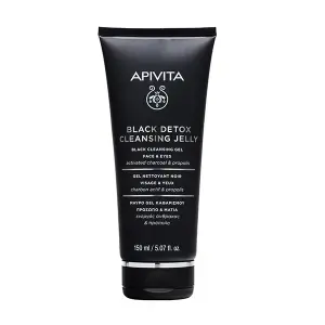 Очищающий гель с активным углем Limpiador Detox Negro Apivita, 150 ml