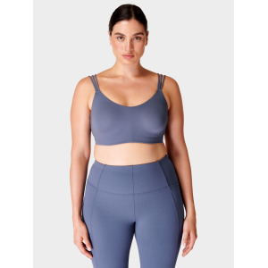 Бюстгальтер для йоги Sweaty Betty Oh So Soft, белый, бесконечный синий