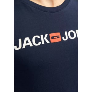 Футболка с принтом RUNDHALS 4 STÜCK Jack & Jones, синий