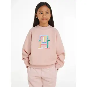 Толстовка Tommy Hilfiger "MULTI COLOR MONOGRAM SWEATSHIRT", дети до 16 лет, цвет Teaberry Blossom