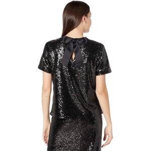 Топ Kate Spade New York Sequin Bow Back Top, черный