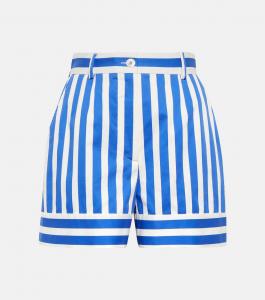 Шорты Portofino из смесового хлопка в полоску DOLCE&GABBANA, разноцветный