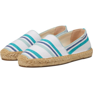 Лоферы Soludos Original Espadrille, цвет Green/Teal Beach Stripe