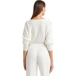 Свитер LAUREN Ralph Lauren Cotton-Blend Dolman-Sleeve Sweater, белый