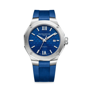 Часы Riviera 10619 из нержавеющей стали с каучуковым ремешком Baume & Mercier, синий