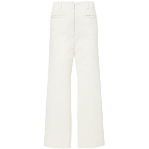 Proenza Schouler cotton wool jacquard trousers, белый