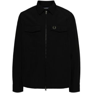 Fred Perry ветровка на молнии с вышитым логотипом, черный