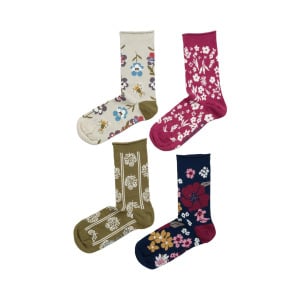 Носки SAILOR BOX OF 4 FLORAL Seasalt Cornwall, розовый