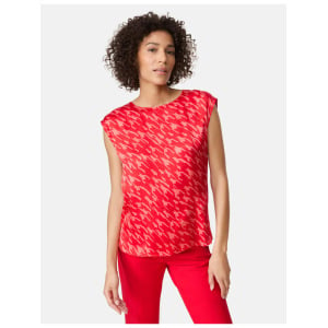 Блуза Gerry Weber ohne Arm, цвет red/rouge houndstooth small