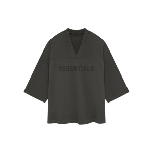 Футболка с логотипом и V-образным вырезом Fear Of God Essentials, черный