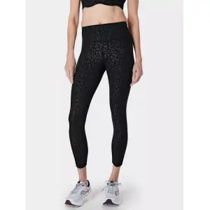 Леггинсы Sweaty Betty Power 7/8 Workout, цвет black/leopard/emboss