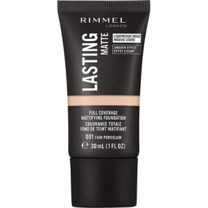 Rimmel Lasting Matte Легкая тональная основа с полным покрытием 30 мл 001 Fair Porcelain