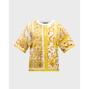 Футболка из майолики Dolce&Gabbana, цвет Yellow Prt