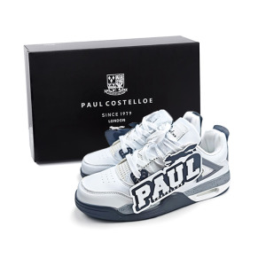 Кроссовки PAUL COSTELLOE Skateboarding Shoes Men Mid-top White/Black/Gray, черный