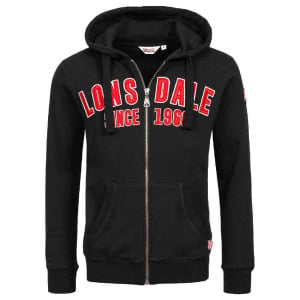 Толстовка Lonsdale Paignton Full Zip, черный