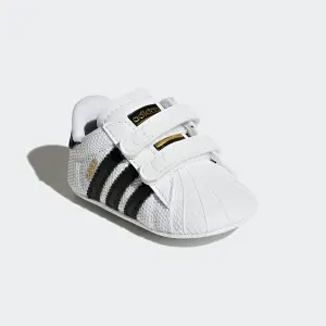 Кроссовки Adidas Originals "SUPERSTAR" с застежкой-липучкой для детей, белый