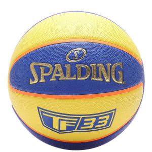 TF-33 Золотой резиновый баскетбольный мяч FIBA Spalding, цвет Blau/Gelb