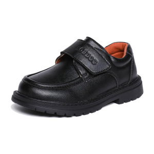 Детские кожаные туфли Kids Low-top Black Bobdog, черный