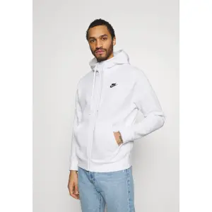 Толстовка на молнии CLUB HOODIE Nike, белый/черный