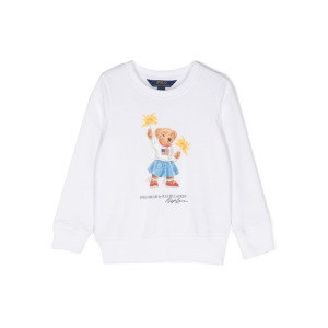 Ralph Lauren Kids толстовка Polo Bear, белый