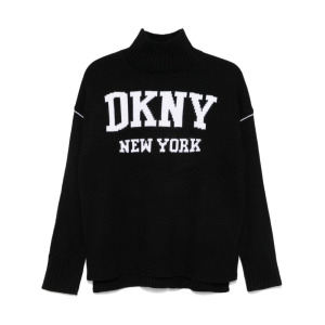 DKNY логотип-интарсия свитер, черный