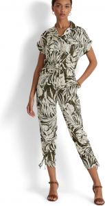 Комбинезон LAUREN Ralph Lauren Petite Palm Leaf–Print Twill Jumpsuit, цвет Olive Multi