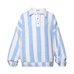 Поло Rhude Striped Loop Terry 'White/Light Blue', белый