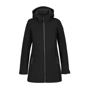 Куртка из софтшелла Icepeak "D SOFTSHELL COAT ADRIA" (1 шт.), с капюшоном, с фирменной этикеткой на рукаве, черный