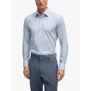 Рубашка HUGO BOSS BOSS H-Hank Kent Long, цвет light/pastel blue