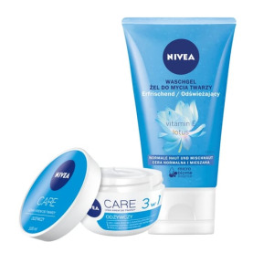 Набор питательный крем NIVEA + очищающий гель для лица