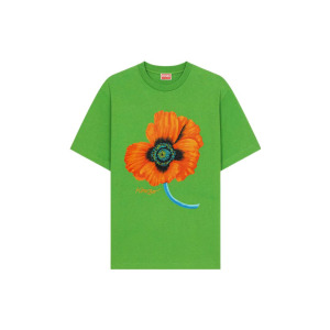 Футболка Poppy Flower Series для мужчин, зеленая Kenzo, зеленый