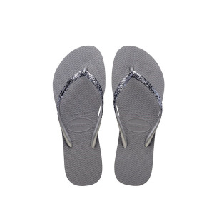 Женские пляжные тапочки Slim Glitter ii Silver Havaianas, серебряный