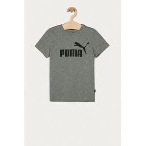 Детская хлопковая футболка Puma, серый