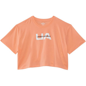 Футболка Under Armour Kids Branded Boxy Short Sleeve Crop, цвет Aero Orange/White