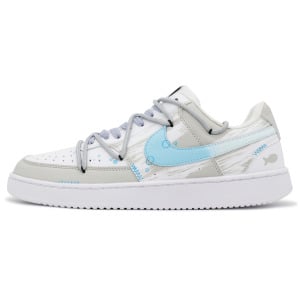 Кроссовки Nike Court Vision Skateboarding Shoes Men Low-top White/gray/blue, белый/серый