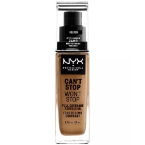 Can’t Stop Won’t Stop Full Coverage Foundation, 1 унция Nyx Professional Makeup, цвет 13 Golden (medium deep/neutral undertone)