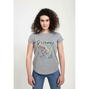 Футболка с принтом THE LITTLE MERMAID DREAMER Disney, цвет Mottled Light Grey