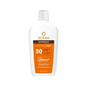 Солнцезащитный крем sunnique leche protectora solar spf 50 Ecran, объем 370 мл