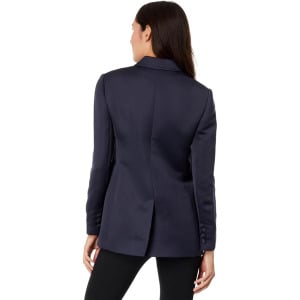 Блейзер Ted Baker Seraph Double-Breasted Satin Boyfriend Blazer, синий