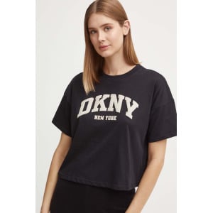 Хлопковая футболка Dkny, черный