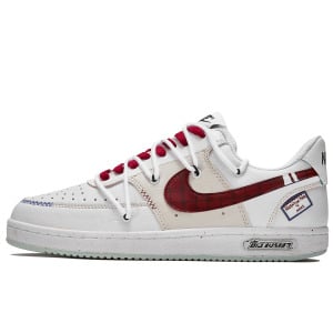 Кроссовки Nike Court Vision 1 Skateboarding Shoes Men Low-top White/red, белый/красный